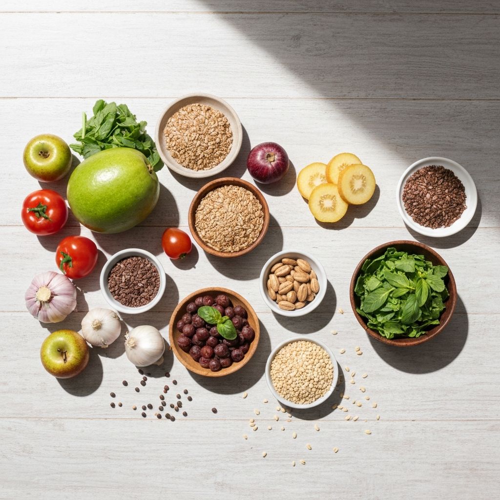 Ilustrasi makanan sehat dan nutrisi untuk kesejahteraan